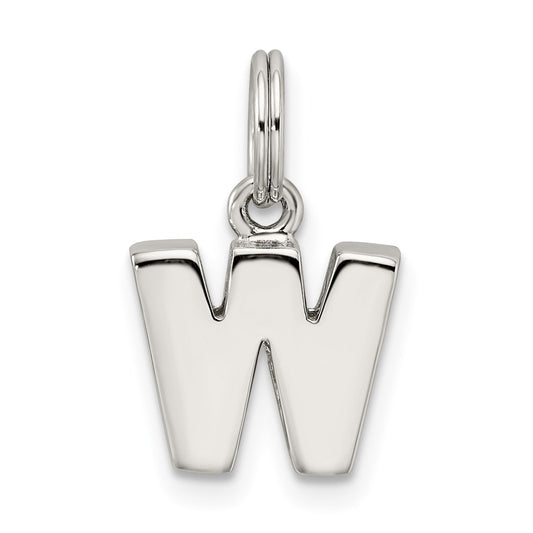 Sterling Silver Letter W Initial Charm