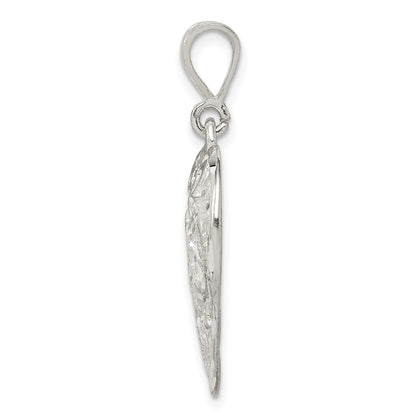 Sterling Silver Polished Filigree Heart Pendant