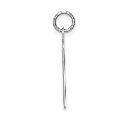 SS Rh-plt Blue Birth Certificate Polished Front/Satin Back Charm