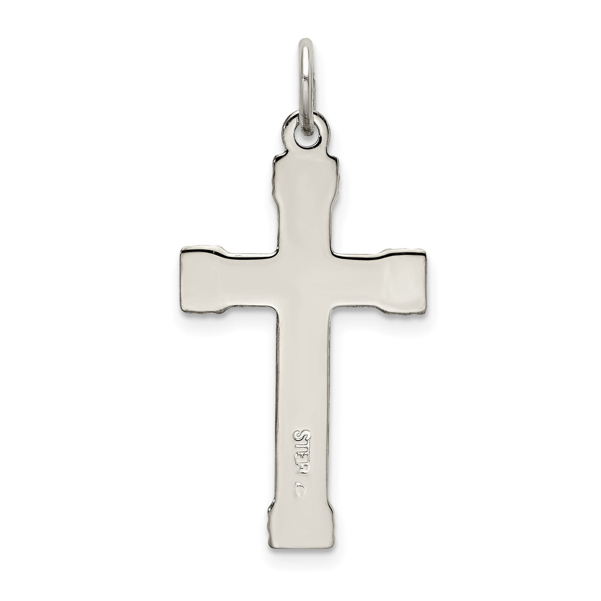 Sterling Silver & Gold-plated Polished Cross Pendant