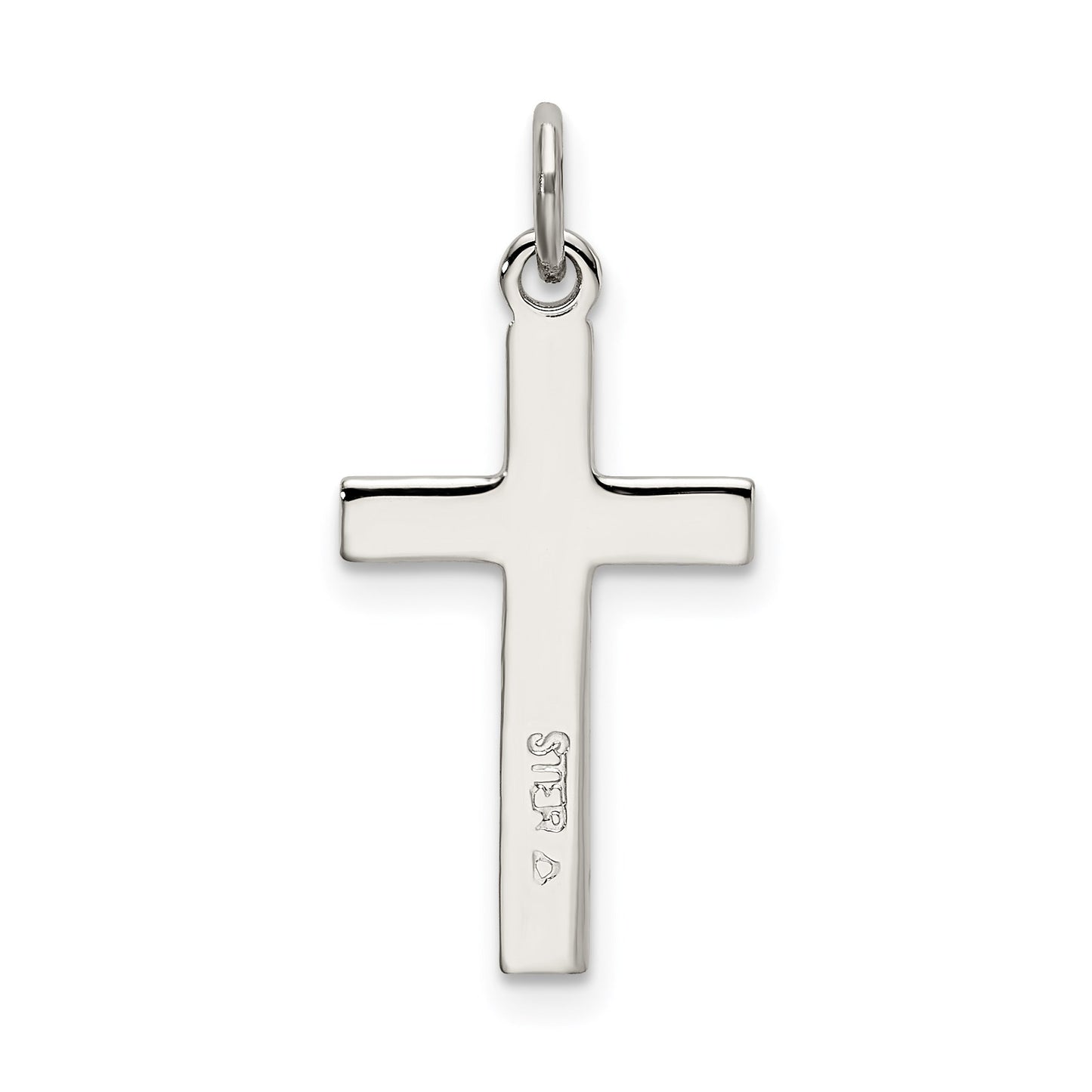 Sterling Silver Polished Satin 7 D/C Cross Pendant