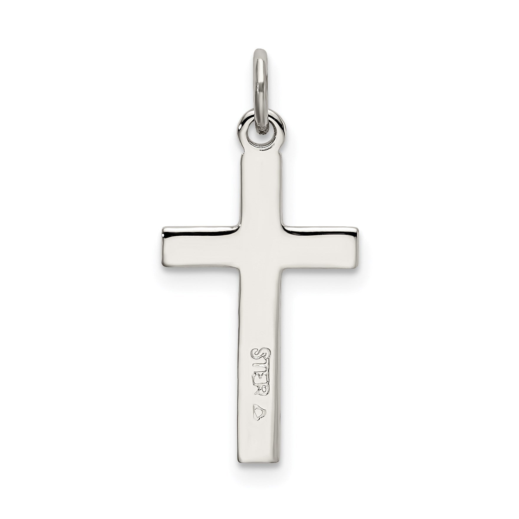 Sterling Silver Polished Satin 7 D/C Cross Pendant