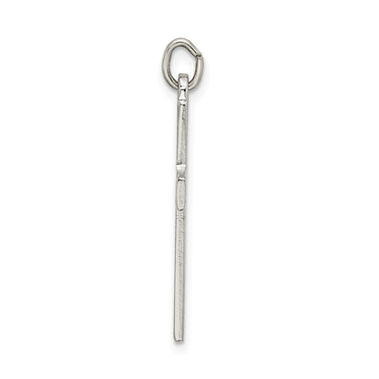 Sterling Silver Satin and D/C Cross Pendant