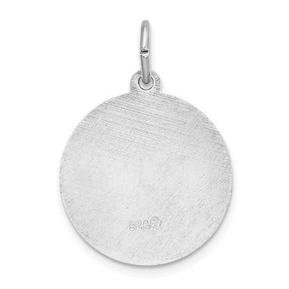 Sterling Silver Rhodium-plated Spanish St. Anthony Medal Pendant