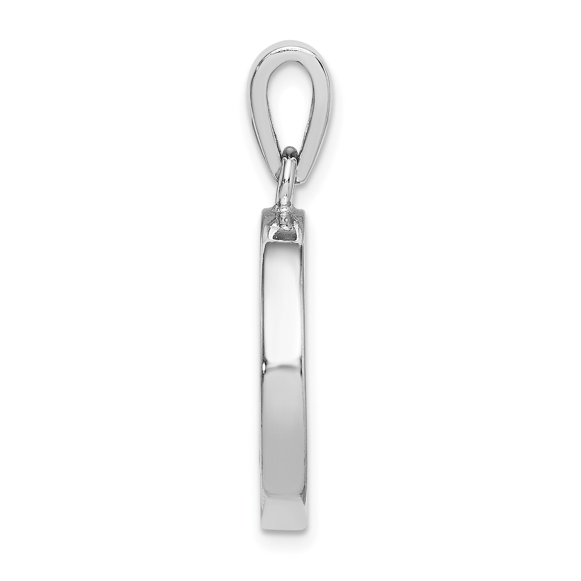 Sterling Silver Rhodium-plated MOP Star of David Pendant