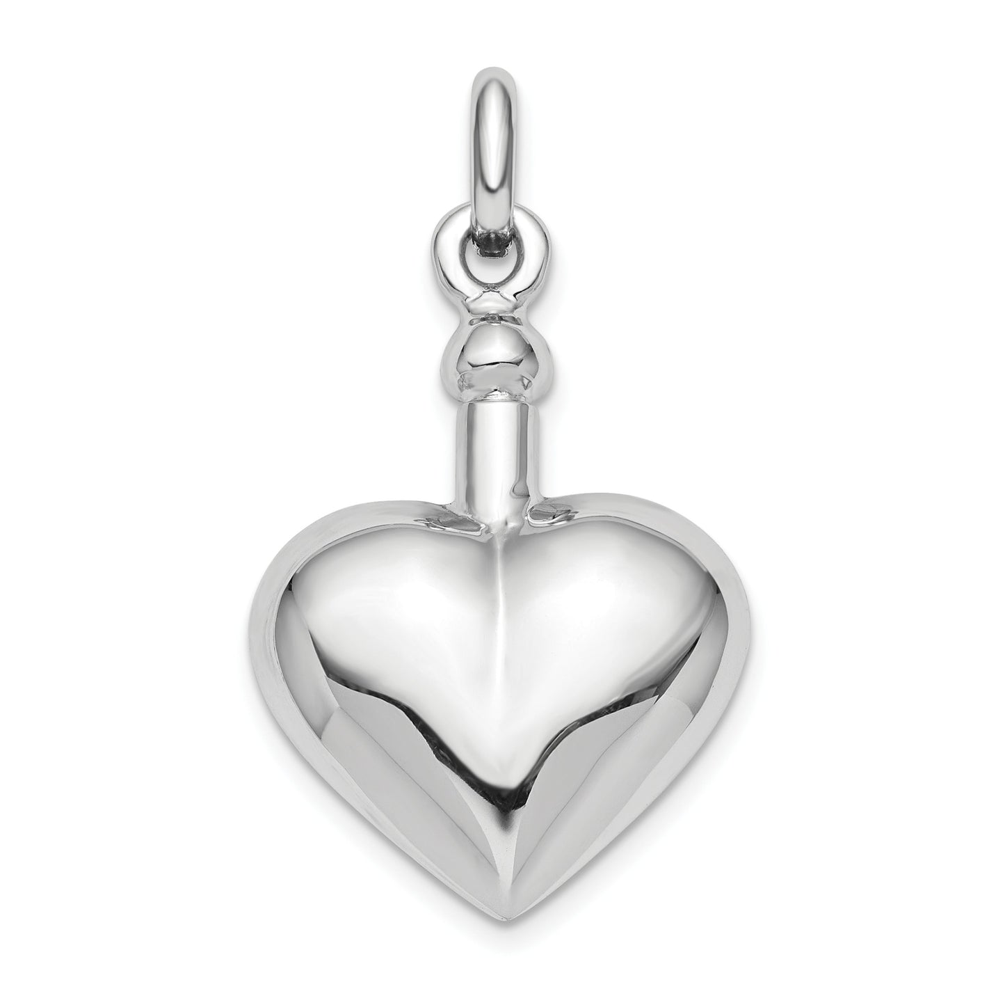 Sterling Silver RH-plated Polished Screw Top Ash Holder Pendant