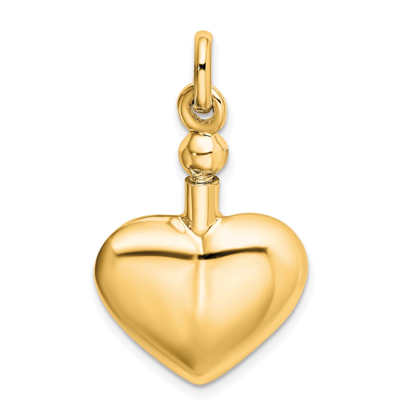 Sterling Silver Gold-plated Polished Screw Top Ash Holder Pendant