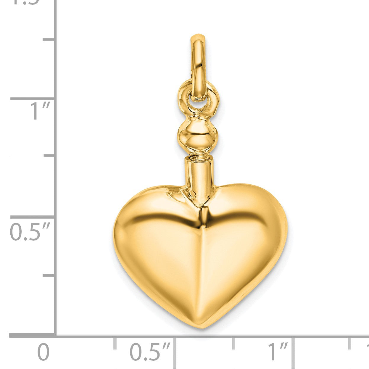Sterling Silver Gold-plated Polished Screw Top Ash Holder Pendant
