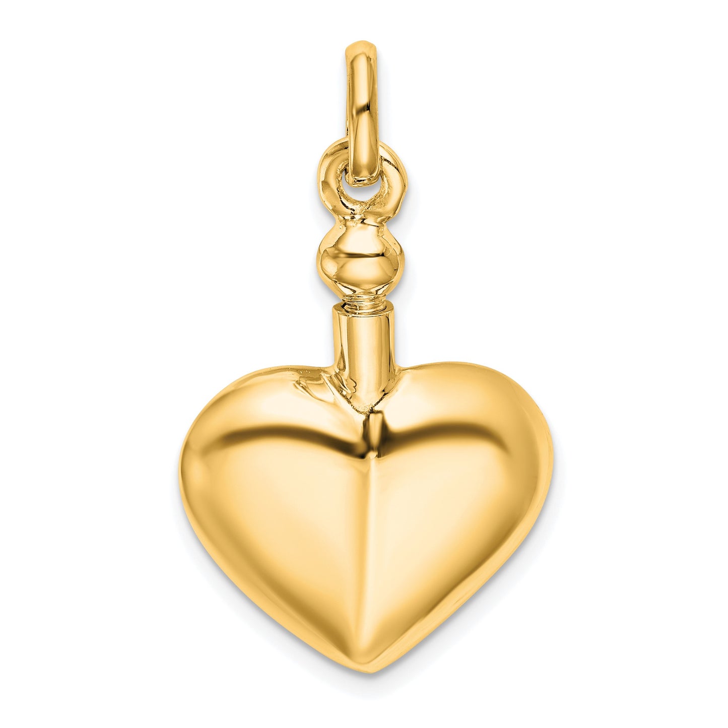 Sterling Silver Gold-plated Polished Screw Top Ash Holder Pendant