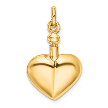 Sterling Silver Gold-plated Polished Screw Top Ash Holder Pendant