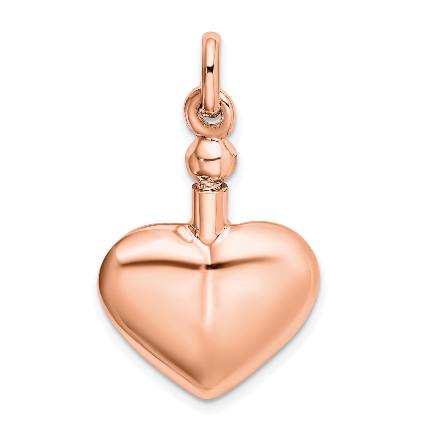 Sterling Silver Rose Gold-plated Polished Screw Top Ash Holder Pendant