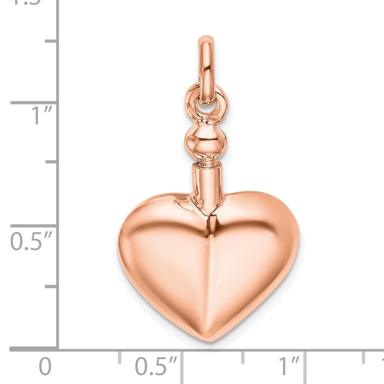 Sterling Silver Rose Gold-plated Polished Screw Top Ash Holder Pendant