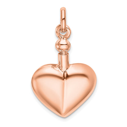 Sterling Silver Rose Gold-plated Polished Screw Top Ash Holder Pendant