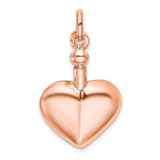 Sterling Silver Rose Gold-plated Polished Screw Top Ash Holder Pendant