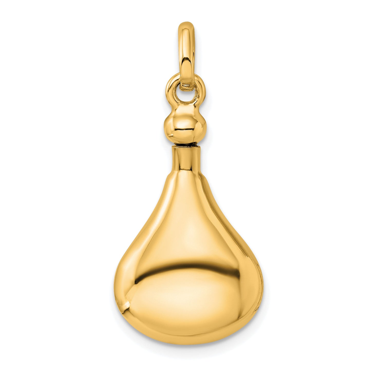 Sterling Silver Gold-plated Polished Screw Top Ash Holder Pendant