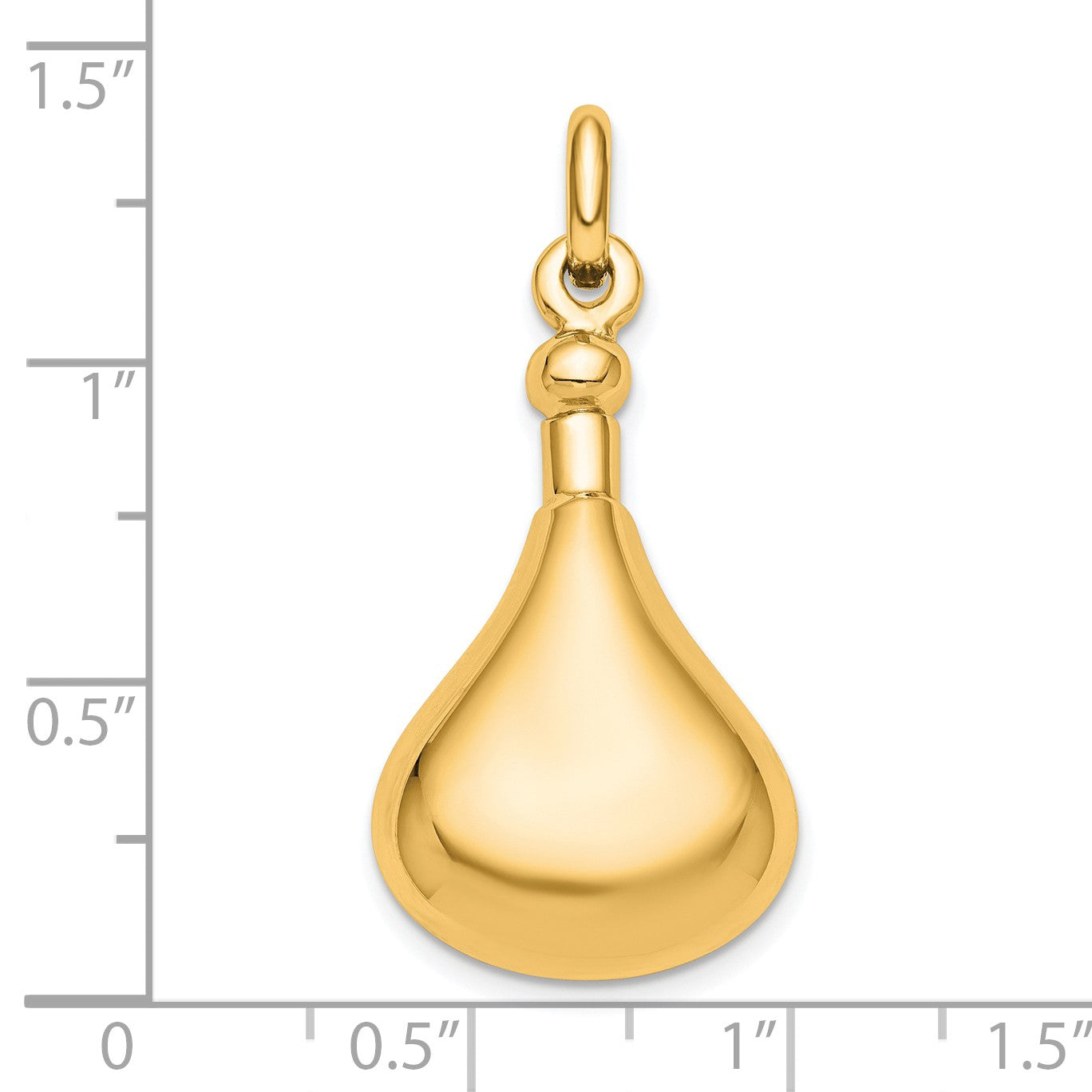 Sterling Silver Gold-plated Polished Screw Top Ash Holder Pendant