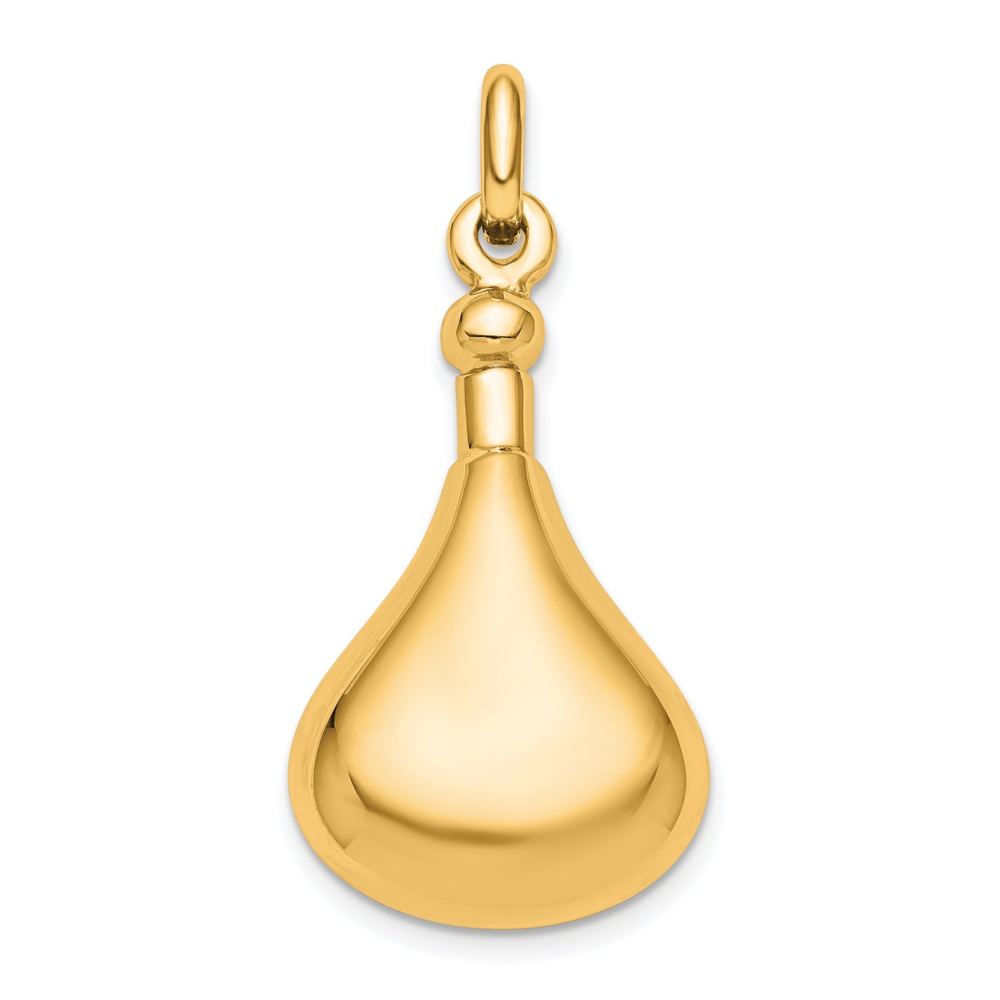 Sterling Silver Gold-plated Polished Screw Top Ash Holder Pendant