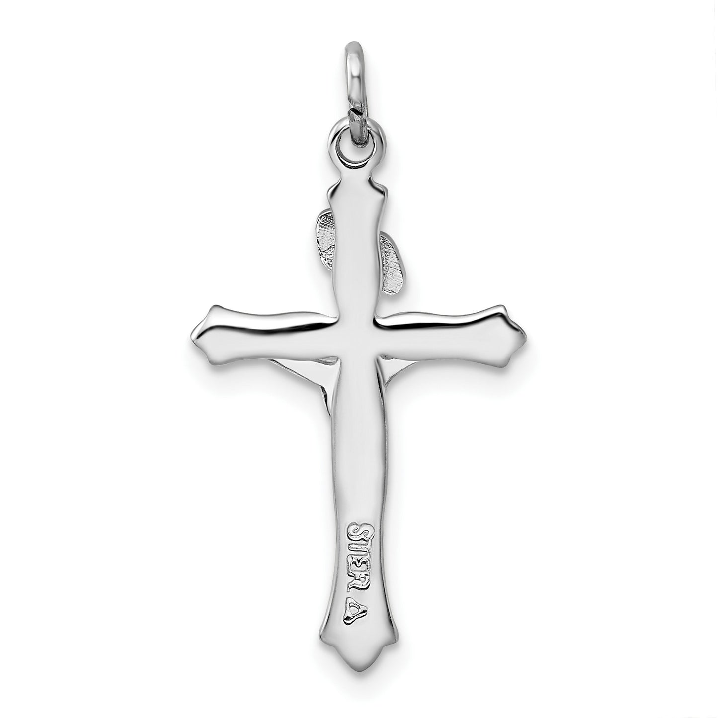 Sterling Silver Platinum-plated & Gold-tone Crucifix Pendant