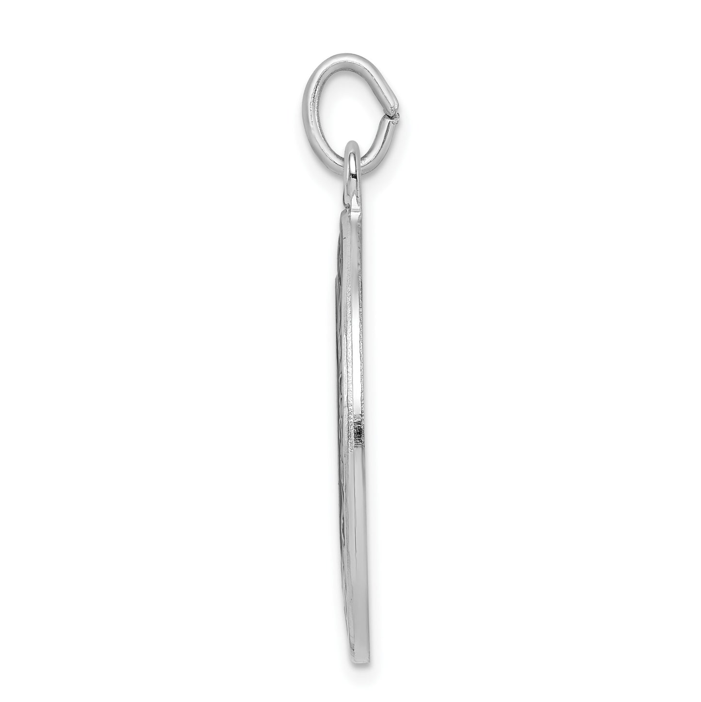 Sterling Silver Platinum-plated Enamel St. Christopher Medal