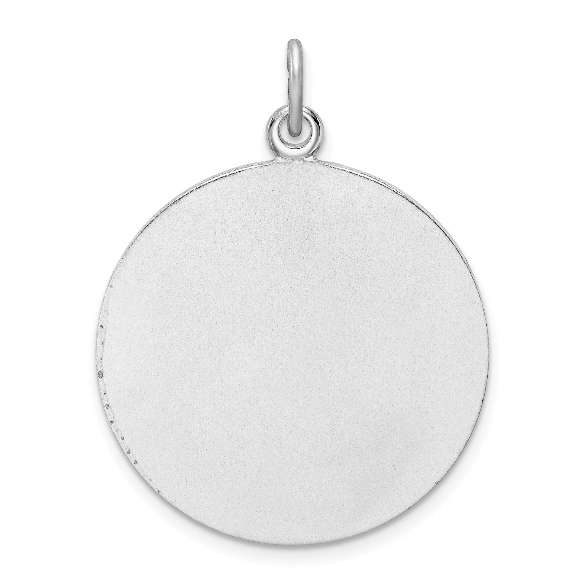 Sterling Silver Platinum-plated Enamel St. Christopher Medal