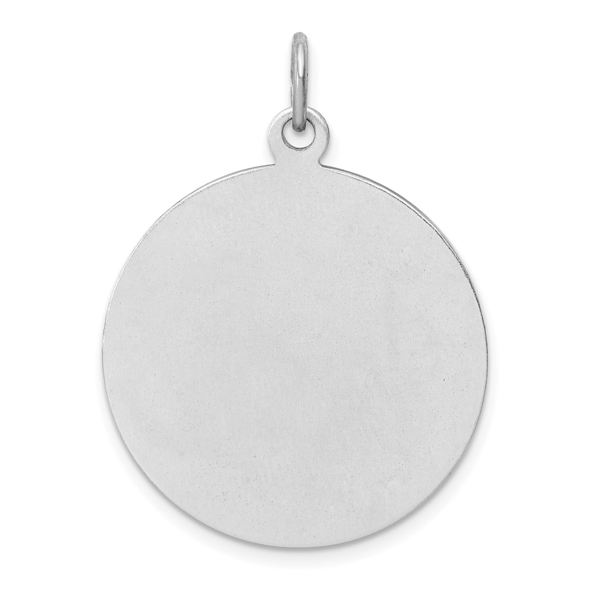Sterling Silver Platinum-plated Enamel St. Christopher Medal