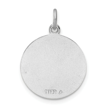 Sterling Silver Platinum-plated & Gold-tone St. Michael Medal