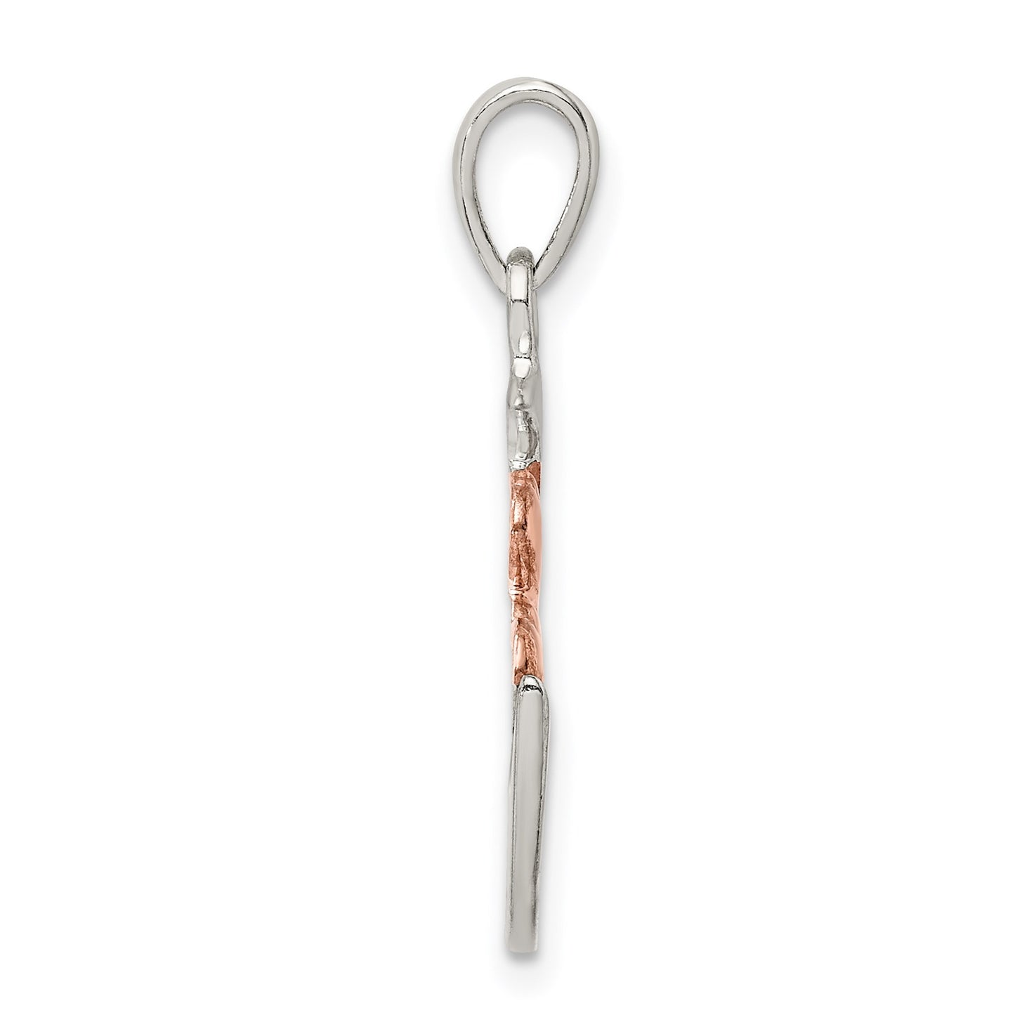 Sterling Silver & Rose-tone Enamel ALWAYS SISTER..FRIEND Pendant