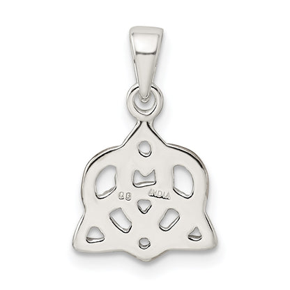 Sterling Silver Trinty Knot and Rose-tone Heart Pendant