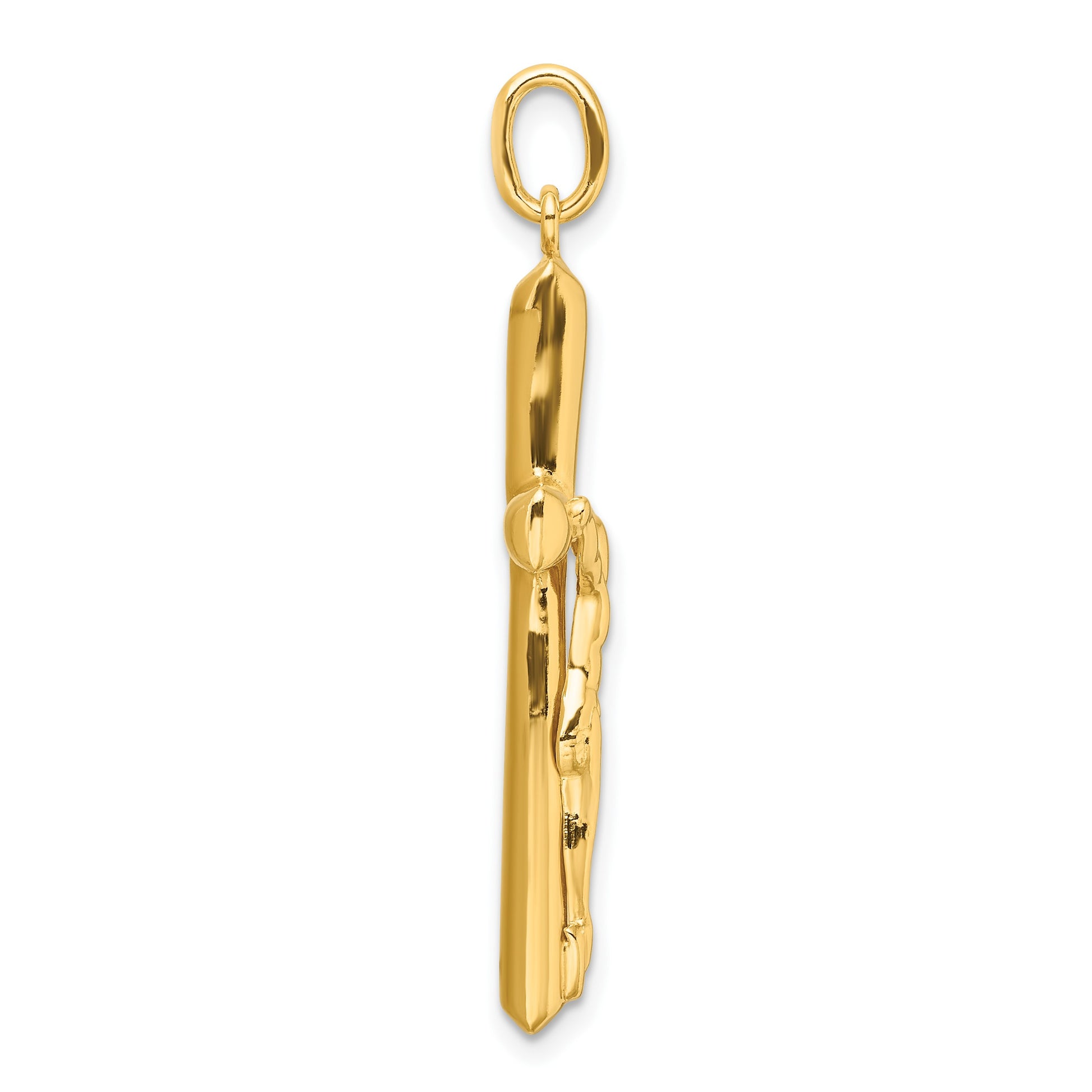 Sterling Silver Gold-tone Crucifix Cross Pendant