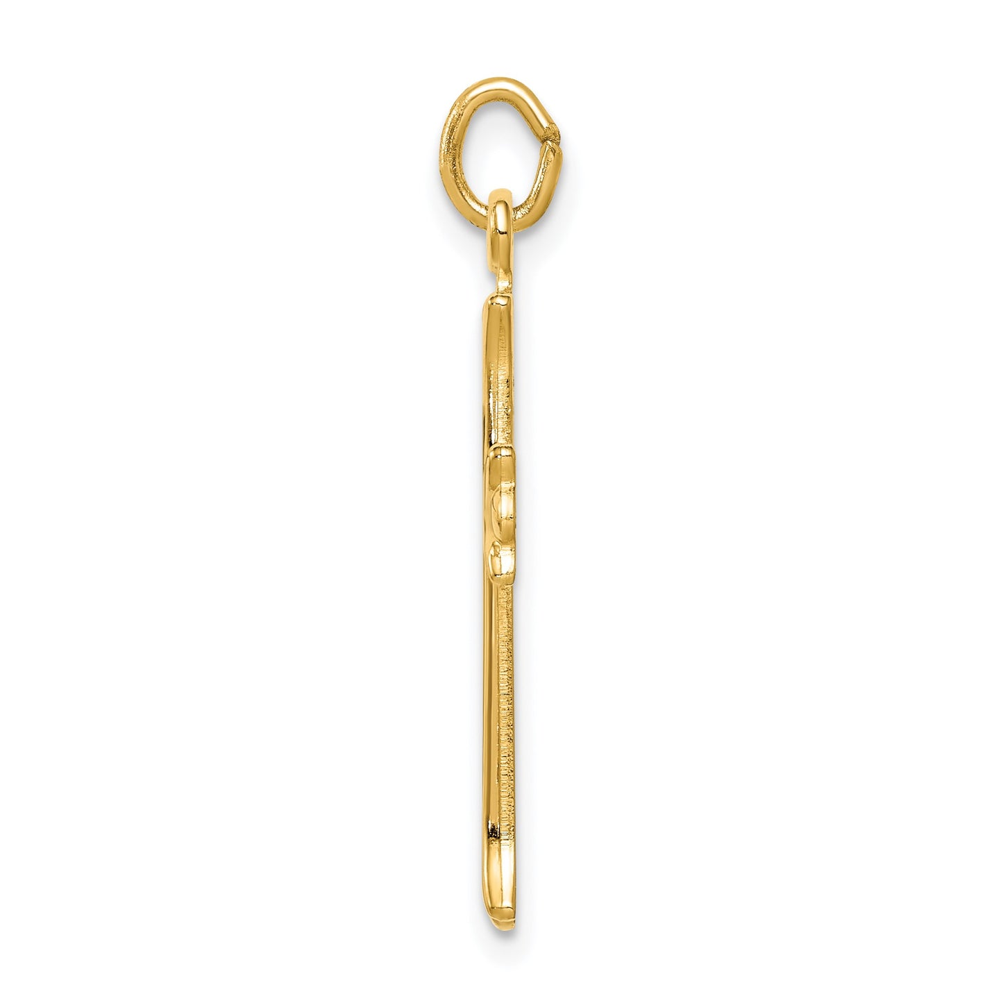 Sterling Silver Gold-tone Polished Cross Pendant