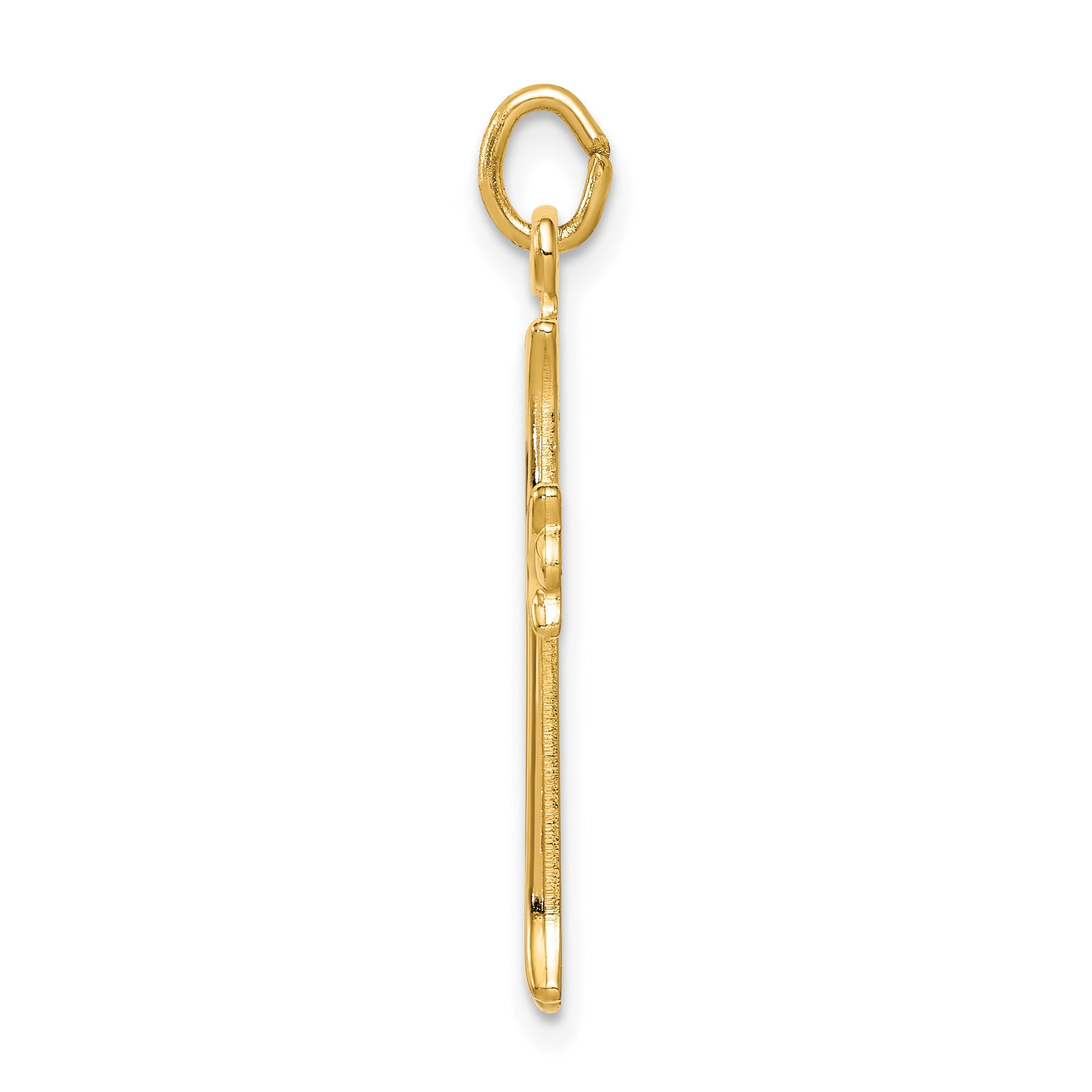 Sterling Silver Gold-tone Polished Cross Pendant