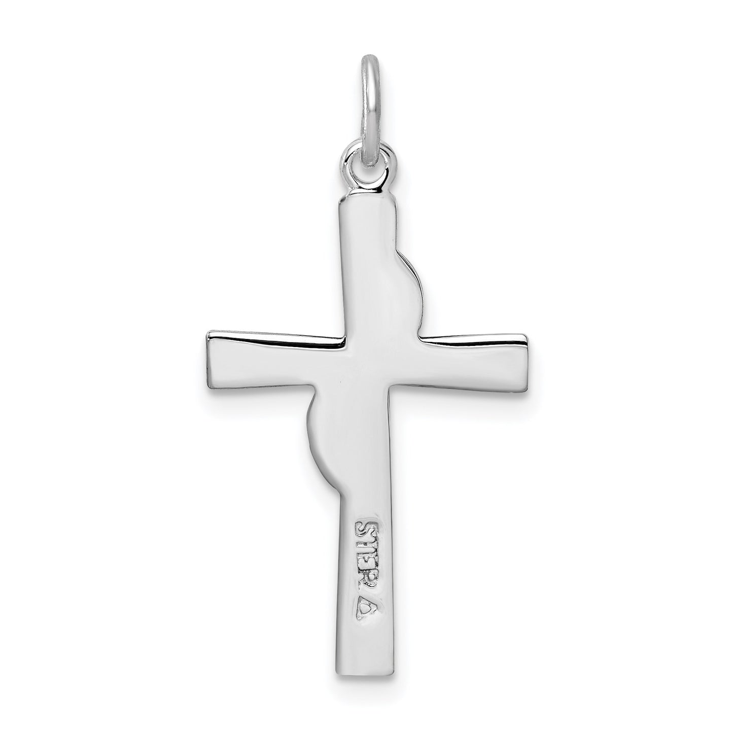 Sterling Silver Platinum-plated & Gold-tone Cross Pendant