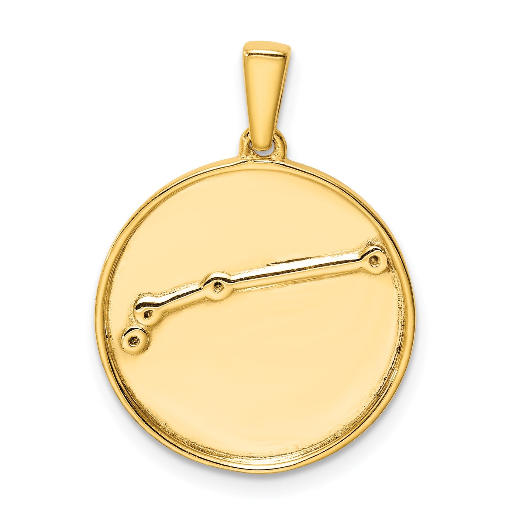 Sterling Silver Gold-plated & CZ Aries Zodiac Pendant
