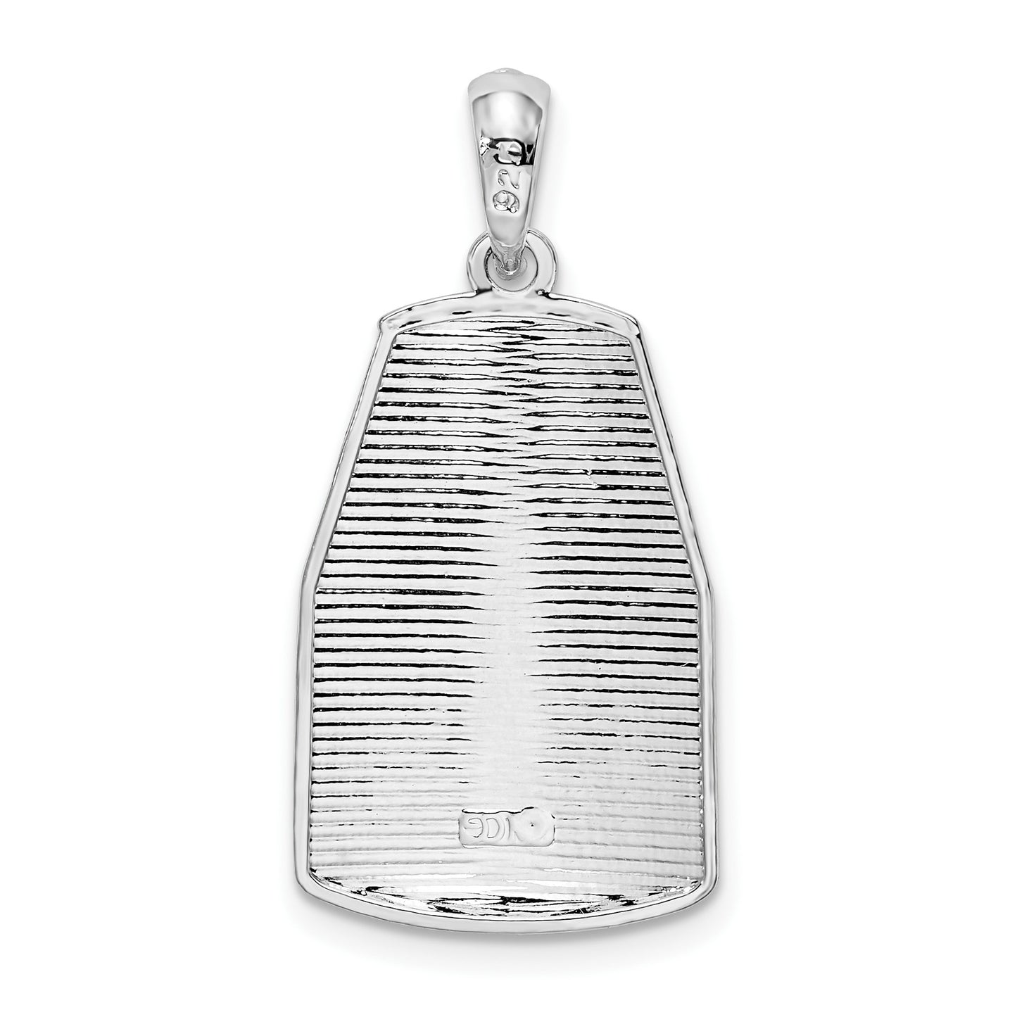 De-Ani Sterling Silver Rhodium-Plated Polished Large Key West USA Pendant