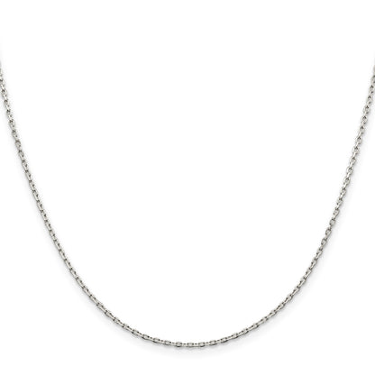 Sterling Silver 1.5mm Beveled Oval Cable Chain