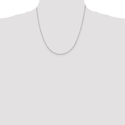 Sterling Silver 1.5mm Beveled Oval Cable Chain
