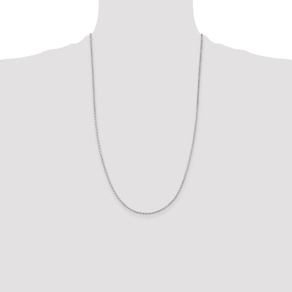Sterling Silver 1.5mm Beveled Oval Cable Chain