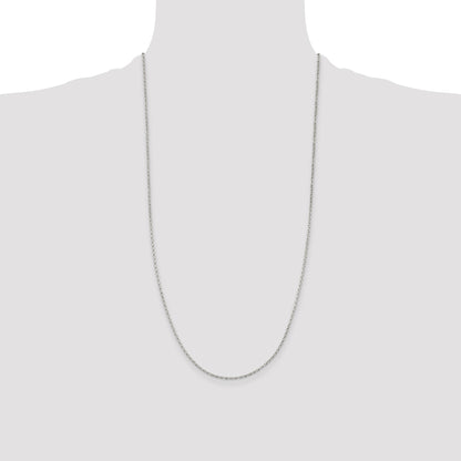 Sterling Silver 1.5mm Beveled Oval Cable Chain