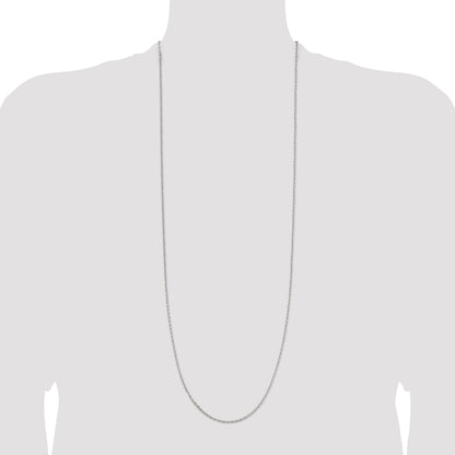 Sterling Silver 2mm Beveled Oval Cable Chain