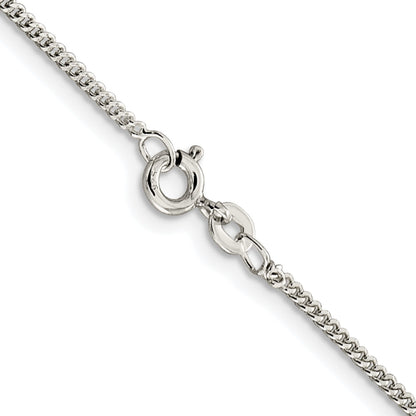 Sterling Silver Rhodium-plated 1.5mm Curb Chain
