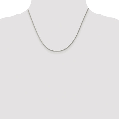 Sterling Silver Rhodium-plated 1.5mm Curb Chain
