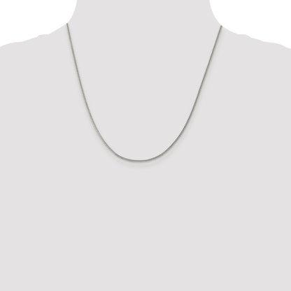 Sterling Silver Rhodium-plated 1.5mm Curb Chain