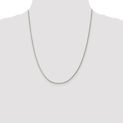 Sterling Silver Rhodium-plated 1.5mm Curb Chain