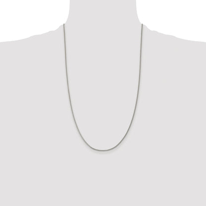Sterling Silver Rhodium-plated 1.5mm Curb Chain