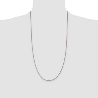 Sterling Silver Rhodium-plated 1.5mm Curb Chain