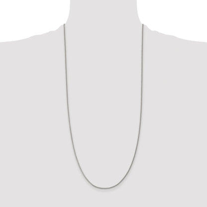 Sterling Silver Rhodium-plated 1.5mm Curb Chain