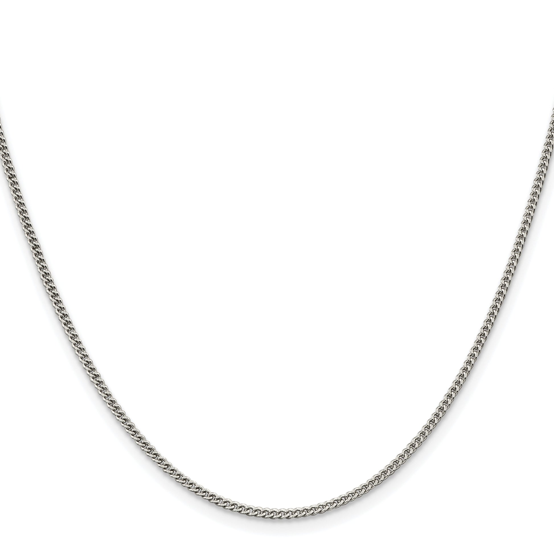 Sterling Silver Rhodium-plated 1.75mm Curb Chain