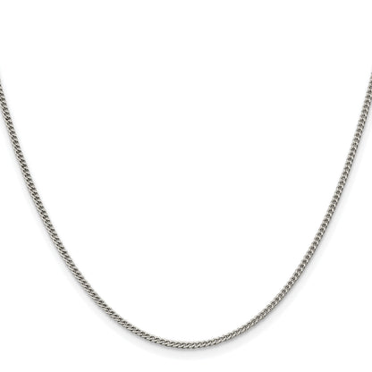 Sterling Silver Rhodium-plated 1.75mm Curb Chain