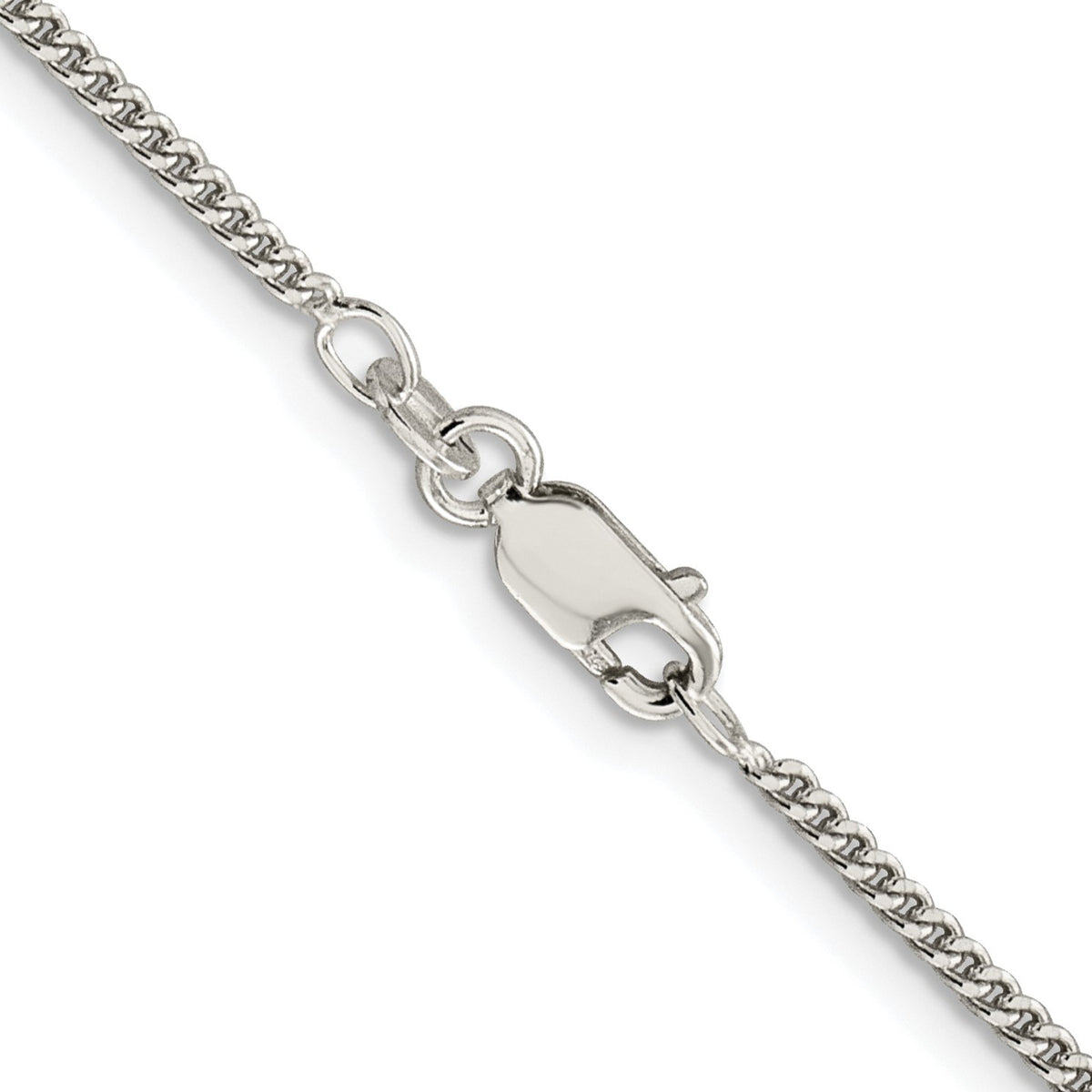 Sterling Silver Rhodium-plated 1.75mm Curb Chain