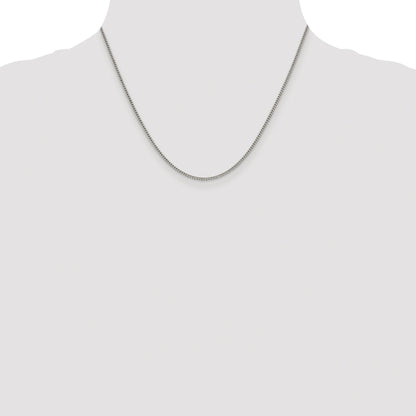 Sterling Silver Rhodium-plated 1.75mm Curb Chain